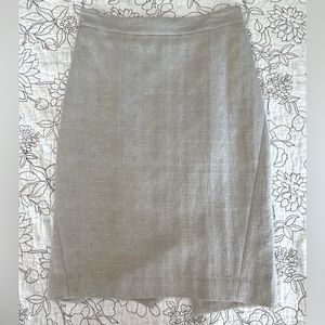 Ann Taylor Pencil Skirt Beige and Silver Size 0